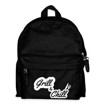 griller et refroidir | Griller | Été | amusement - Sac à dos Enfant - noir - Devant