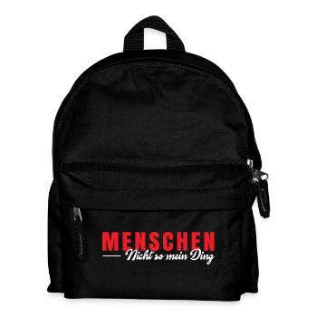 Menschen nicht so meins - Kinder Rucksack - Schwarz - Vorne