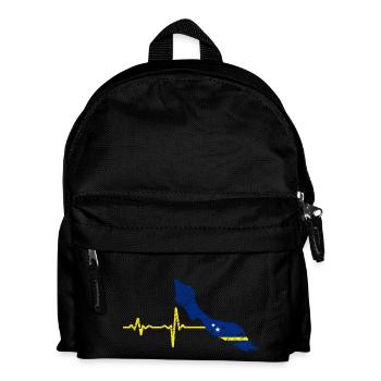 Heartbeat Curacao Geschenk - Kinder Rucksack - Schwarz - Vorne