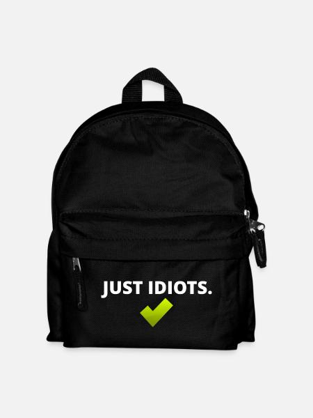 Just Idiots - Kinder Rucksack - Schwarz