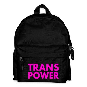 Trans power - Kids' Backpack - black - Front
