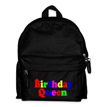 Birthday queen - Kinder Rucksack - Schwarz - Vorne
