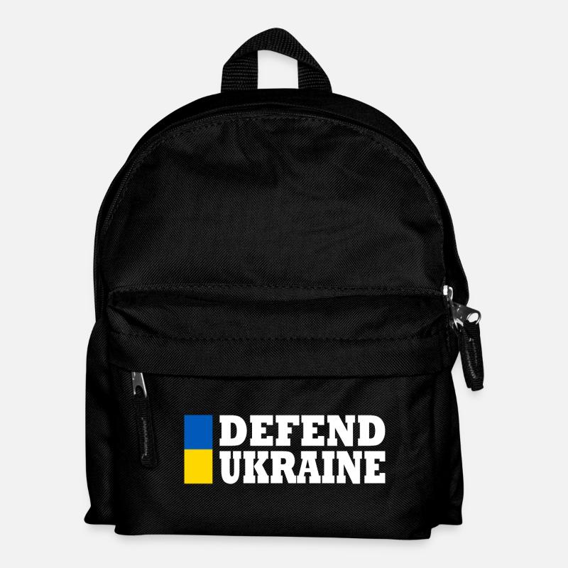 Defend ukraine - Kinder Rucksack - Schwarz