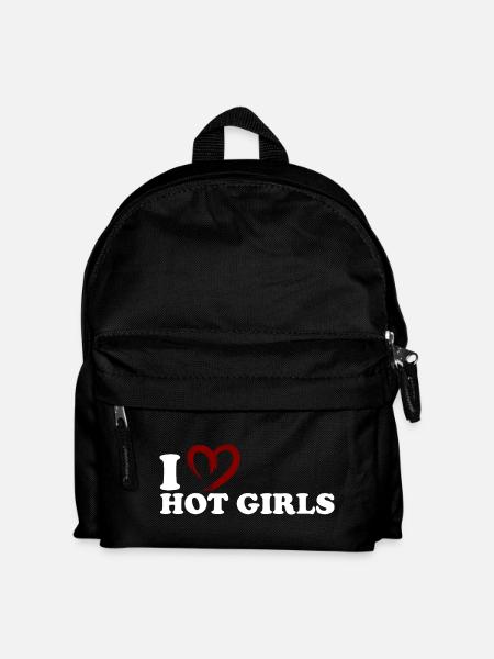 I ♥ Hot Girls - Kinder Rucksack - Schwarz