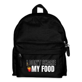 Teile mein Essen nicht - Kinder Rucksack - Schwarz - Vorne