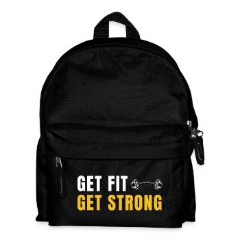 Get Fit Get Strong - Cadeau Fitness avec Haltères - Sac à dos Enfant - noir - Devant