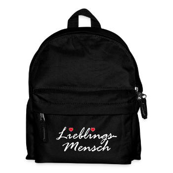 LIEBLINGSMENSCH LIEBE HERZ VALENTINSTAG GESCHENK - Kinder Rucksack - Schwarz - Vorne