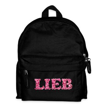 Lieb mit Rosenblättern geschrieben - Kinder Rucksack - Schwarz - Vorne
