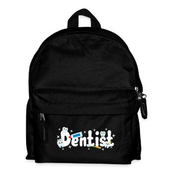 Zahnarzt Zahnärztin - Kinder Rucksack - Schwarz - Vorne