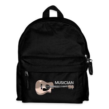 Guitar Symbol Musician Musician Music Logo Band - Kids' Backpack - black - Front