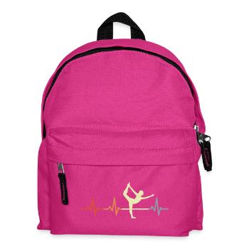 Yoga Kardiogramm - Kinder Rucksack - Fuchsia - Vorne