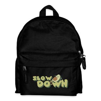 slow down relax avocado retro positive - Kinder Rucksack - Schwarz - Vorne