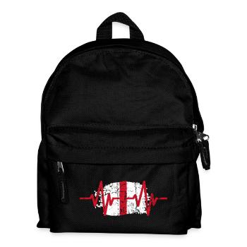 England Herzschlag - Kinder Rucksack - Schwarz - Vorne