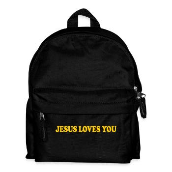 Jesus loves you - Kinder Rucksack - Schwarz - Vorne