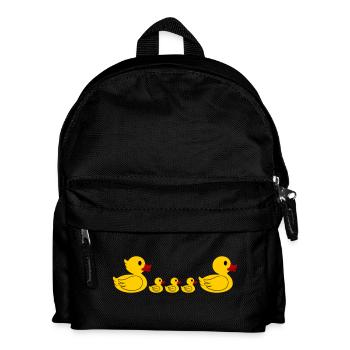 Entenfamilie 2 - Kinder Rucksack - Schwarz - Vorne