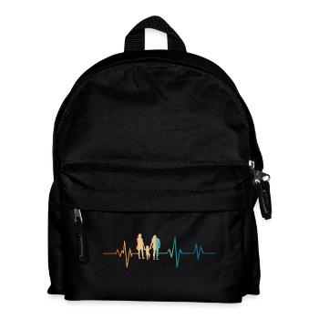Retro Family Heartbeat - Kids' Backpack - black - Front