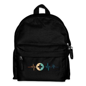 Battement de coeur rétro médecine - Sac à dos Enfant - noir - Devant