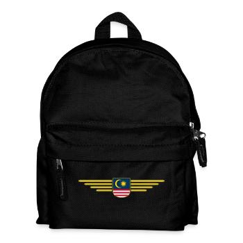 Malaysia Fan Outfit T Shirt Design - Kinder Rucksack - Schwarz - Vorne