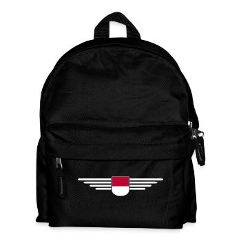 Indonésie Fan Outfit Design T Shirt - Sac à dos Enfant - noir - Devant