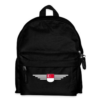 Singapour Fan Outfit Design T Shirt - Sac à dos Enfant - noir - Devant