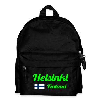 Helsinki Finnland - Stylische Drucke - Kinder Rucksack - Schwarz - Vorne