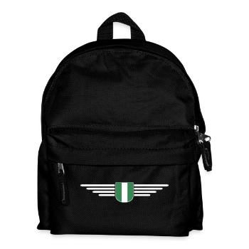 Nigeria Design – Zeige deine Landesliebe - Kinder Rucksack - Schwarz - Vorne