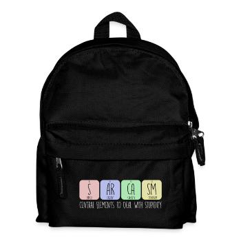 Central elements to deal with stupidity - Kids' Backpack - black - Front