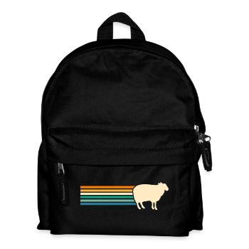 Schäfer Schaf - Kinder Rucksack - Schwarz - Vorne