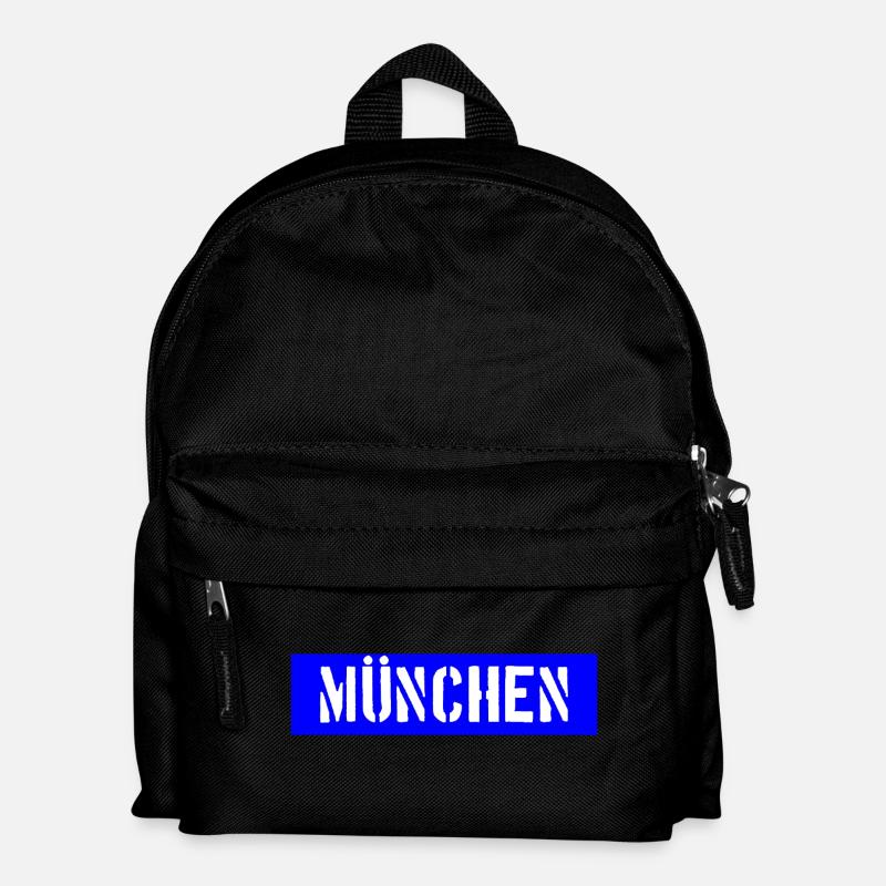 München - Munich - Bayern - Kinder Rucksack - Schwarz