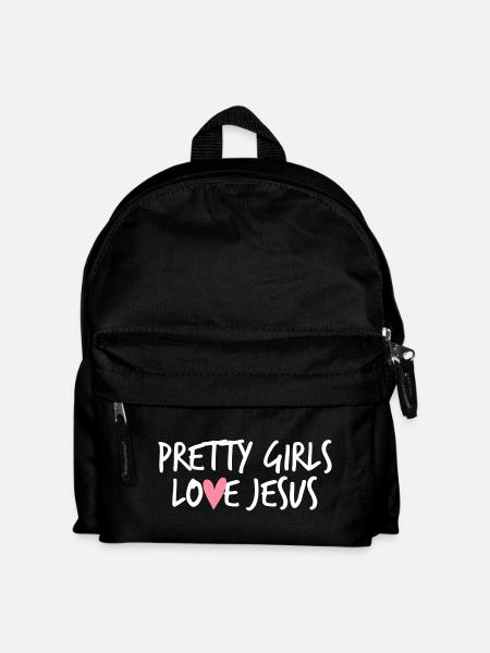 Beautiful Girls Love Jesus - Kids' Backpack - black