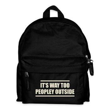 Draußen ist es viel zu menschenleer - Kinder Rucksack - Schwarz - Vorne