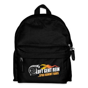 Turboflamme Luft Geht Rein Spaß kommt raus - Kinder Rucksack - Schwarz - Vorne