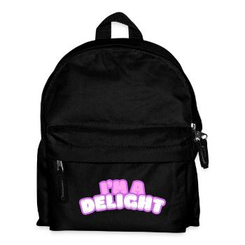 Im Delight Bubble Text - Kids' Backpack - black - Front