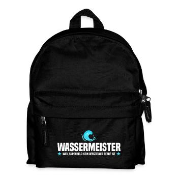 Wassermeister Spruch - Kinder Rucksack - Schwarz - Vorne