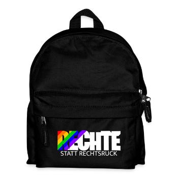 Human rights instead of a shift to the right - rainbow - Kids' Backpack - black - Front