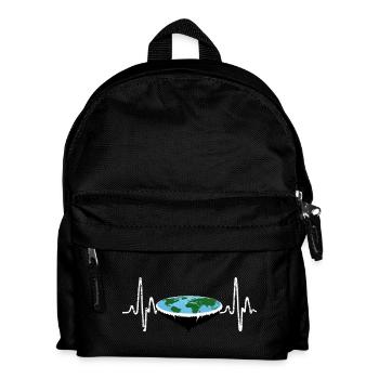 Heartbeat Flat Earth - Kids' Backpack - black - Front