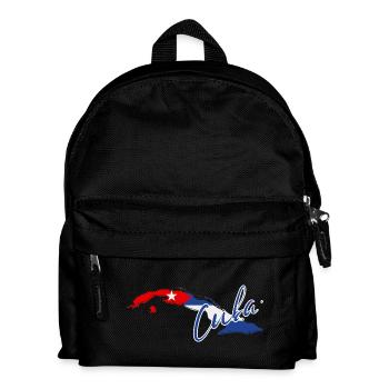 Map with the flag of Cuba, I love Cuba - Kids' Backpack - black - Front