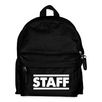 Staff Schriftzug Bold Kontrast - Kinder Rucksack - Schwarz - Vorne
