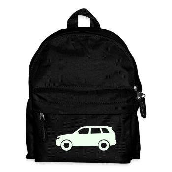 Pastel Car Silhouette - Kids' Backpack - black - Front