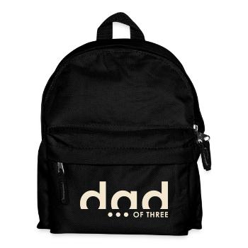 Dad of Three – Papa von drei Kindern - Kinder Rucksack - Schwarz - Vorne