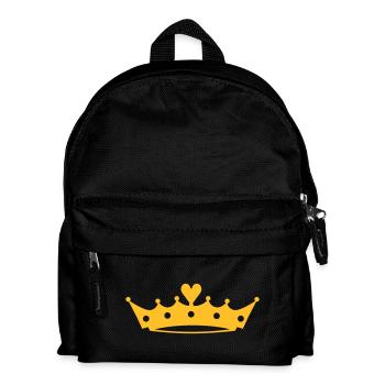 Crown with Heart - Kinder Rucksack - Schwarz - Vorne