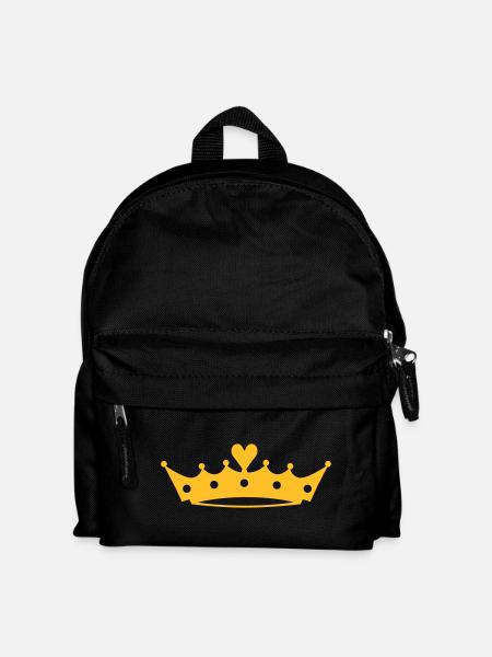 Crown with Heart - Kinder Rucksack - Schwarz