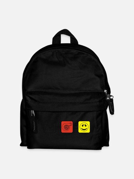 Car + turbo = Smile - Kids' Backpack - black