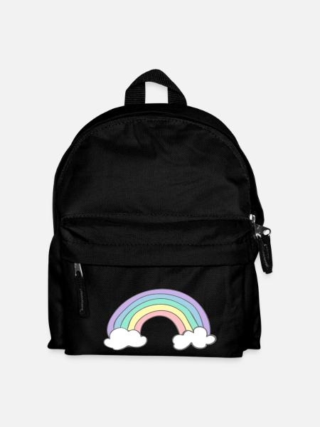 Regenbogen - Kinder Rucksack - Schwarz
