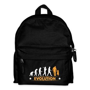 Vater und Tochter - Evolution - orange/weiss - Kinder Rucksack - Schwarz - Vorne