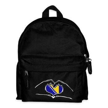 Ich liebe Bosnien und Herzegowina - Herz Hände - Kinder Rucksack - Schwarz - Vorne