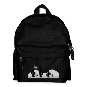 Kaktus Wüste - Kinder Rucksack - Schwarz - Vorne