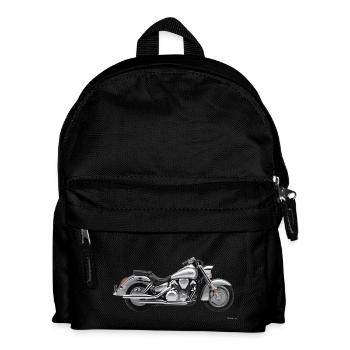 Motorrad - Kinder Rucksack - Schwarz - Vorne