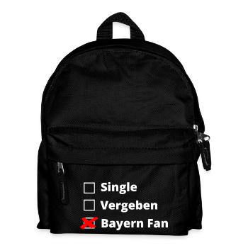 Bayern Fan statt vergeben - Kinder Rucksack - Schwarz - Vorne