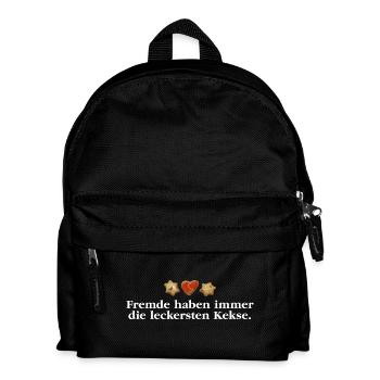 leckere Kekse von Fremden Weihnachtsgebäck Cookies - Kinder Rucksack - Schwarz - Vorne